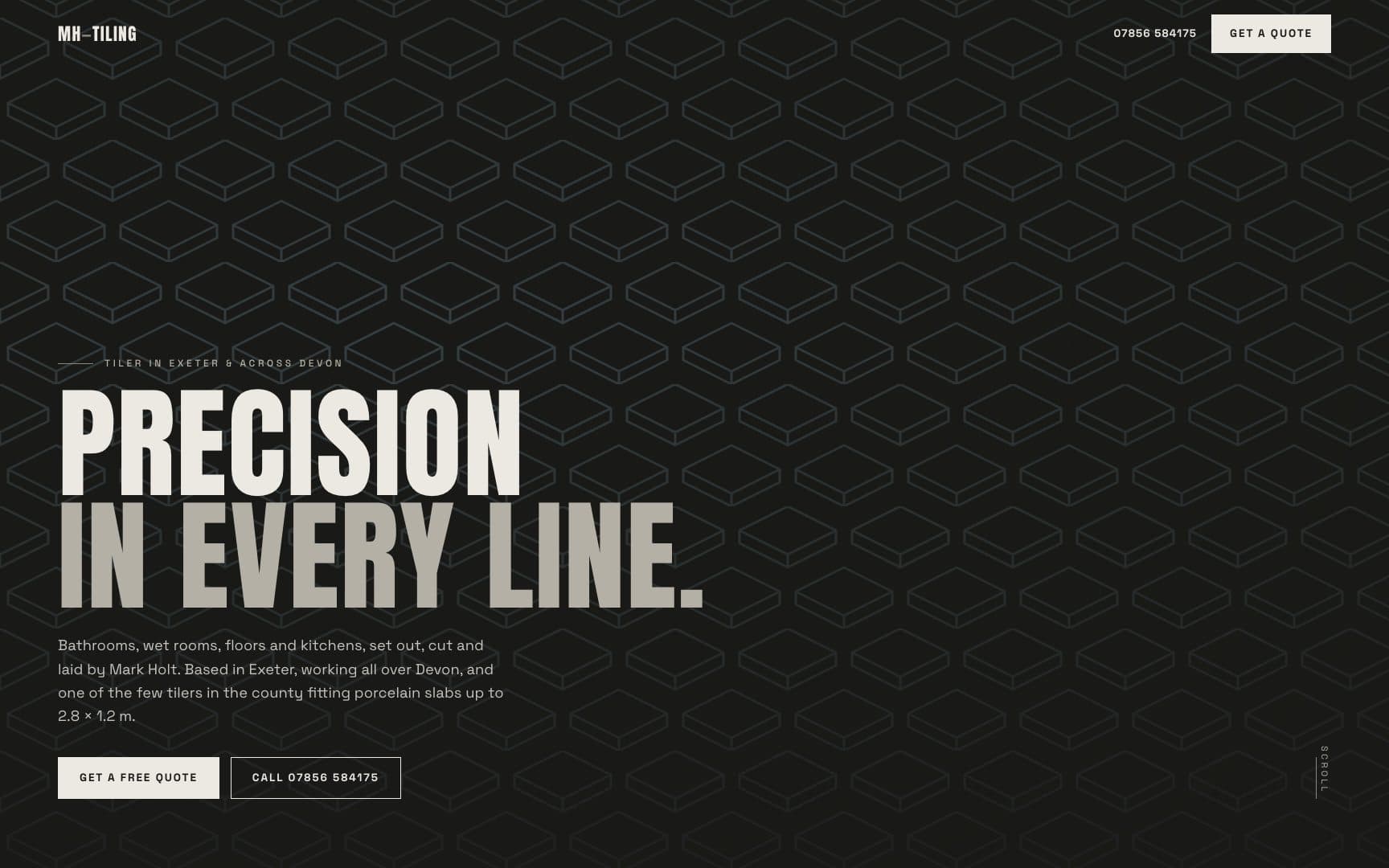 MH Tiling tiler website homepage